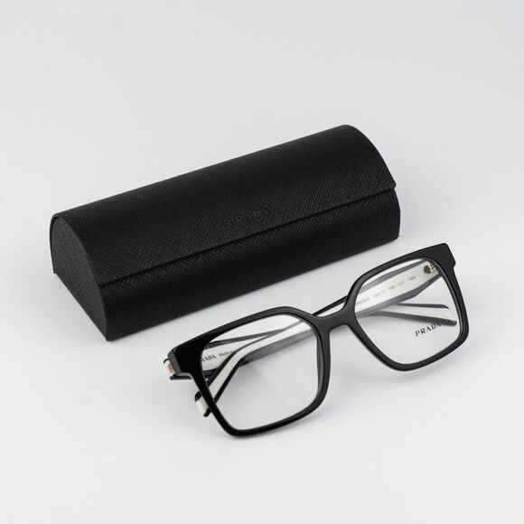 Prada Women Eyeglasses Black Square PRB03V 16K1O1 NEW AUTHENTIC